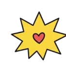 Comic Starburst with Heart