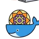 Docker Whale with Pookalam