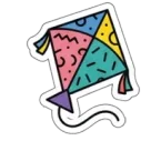 Memphis Confetti Kite